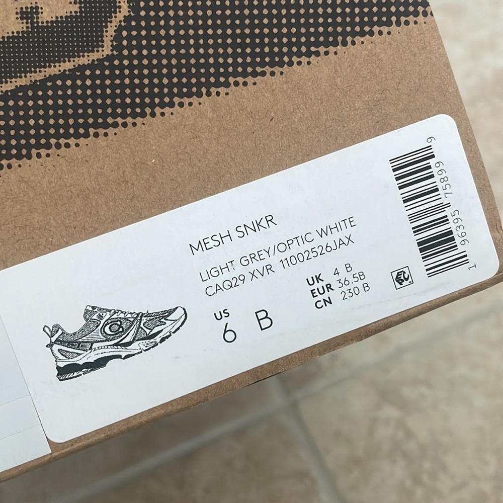 Coach Women's Metallic Mesh Sneaker, White/Grey, 6 - Picture 8 of 14